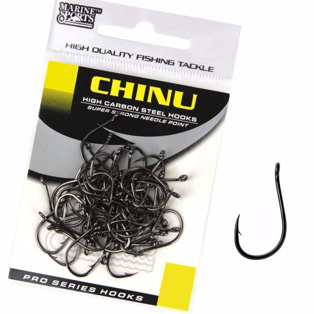 Anzol Marine Sport Chinu Black Preto N04 C/50un Piapara Piau