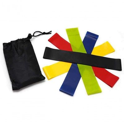 Kit 5 Faixas Elásticas Mini Band Para Exercícios Thera Band Elasticos