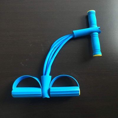Besportble 4 Tubos Pedal Elástico Corda De Puxar Com Alça Expansor Para Cintura Abdômen Braço Azul