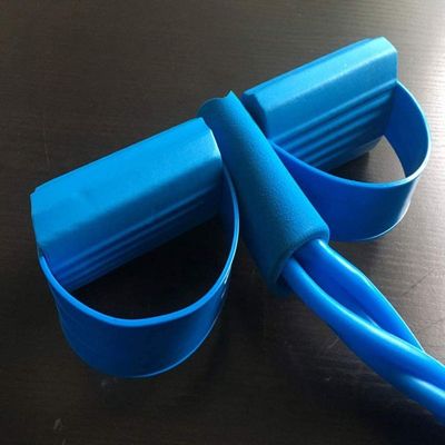Besportble 4 Tubos Pedal Elástico Corda De Puxar Com Alça Expansor Para Cintura Abdômen Braço Azul