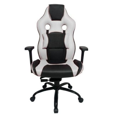 Cadeira Gamer Com Almofada Linha Gamer Racing Branco