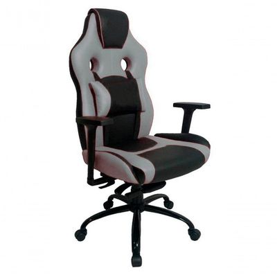 Cadeira Gamer Com Almofada Linha Gamer Racing Cinza