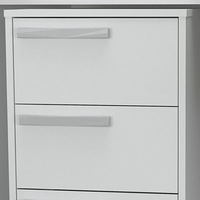 Gaveteiro Para Escritorio Gamer 3 Gavetas E 4 Rodizios Branco B26 Novam Branco