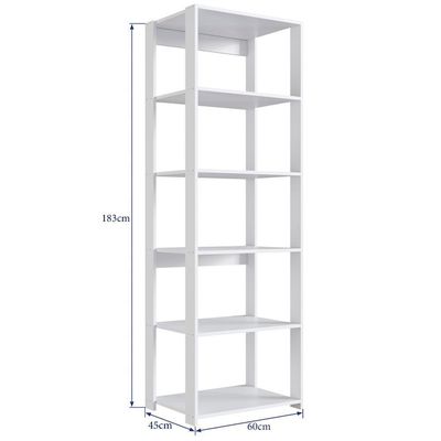 Estante Livreiro 183x60cm 05 Prateleiras Branco Proddy Branco