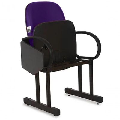 01 Cadeira Para Auditório Com Prancheta Linha Dallas Auditório Roxo