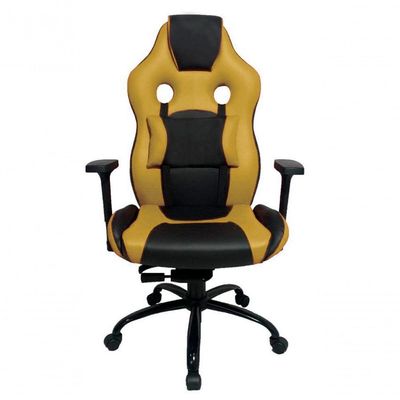 Cadeira Gamer Com Almofada Linha Gamer Racing Amarelo