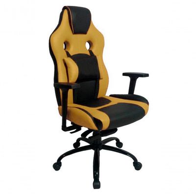 Cadeira Gamer Com Almofada Linha Gamer Racing Amarelo