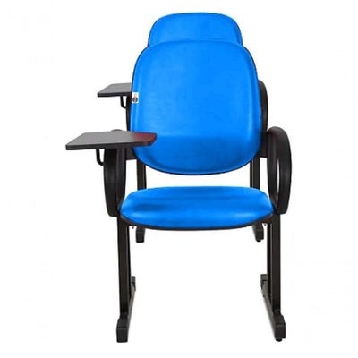 01 Cadeira Para Auditório Com Prancheta Linha Dallas Auditório Azul