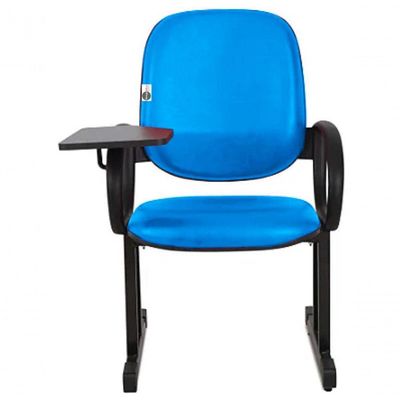 01 Cadeira Para Auditório Com Prancheta Linha Dallas Auditório Azul