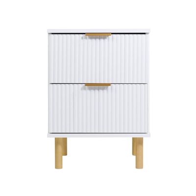 Mesa De Cabeceira Ditália 2 Gavetas Dm-121 Branco
