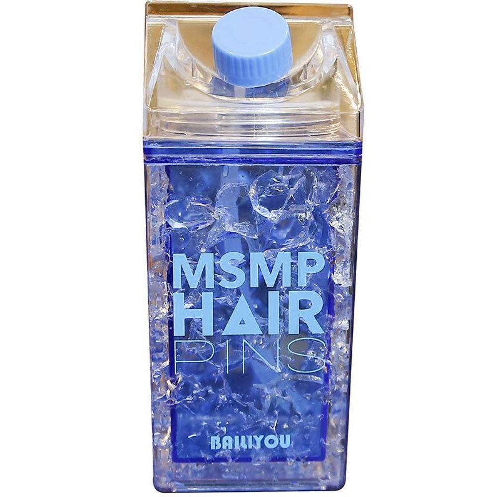 Squeeze Copo Garrafa Gel Congelante Canudo Bico Azul 400Ml