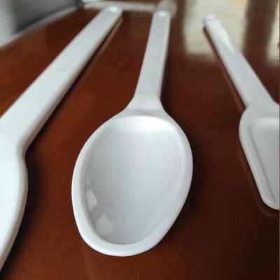 Colher Grande para Restaurante Cozinha Industrial 59cm Plástica Branca Mexer Alimentos Cinquetti