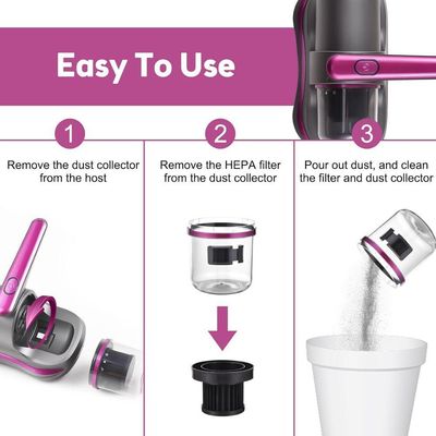 Aspirador Portátil Anti Ácaro Esterilização Luz Uv Sem Fio