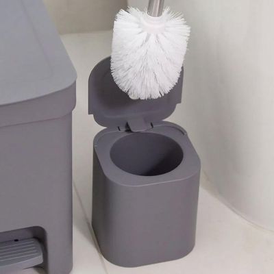 Suporte Escova Sanitária com Tampa para Banheiro Lavabo Polipropileno Dual OU Chumbo