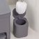 Suporte Escova Sanitária com Tampa para Banheiro Lavabo Polipropileno Dual OU Chumbo