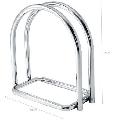 Suporte Porta Guardanapo Papel De Mesa Arco Aço Cromado
