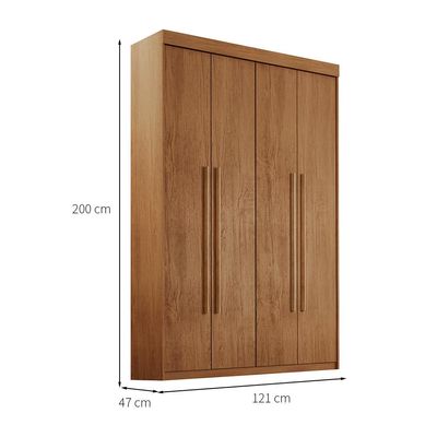 Guarda-Roupa Solteiro Xangai 4 PT 2 GV Imbuia