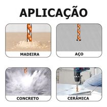 Broca De Torção Triangular Fura Tudo 12mm
