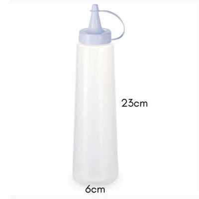Kit 3 Bisnagas Plásticas Grandes 400ml para Molhos Maionese Plasvale Lanchonete Bar