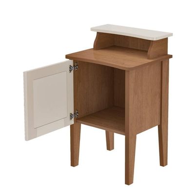 Mesa De Apoio Charlotte Cinamomo/off White Artely Cinamomo/off White