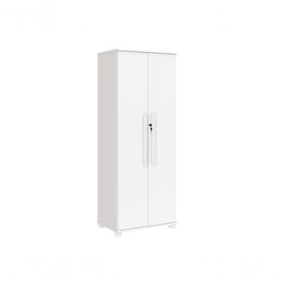 Multiuso Dallas 100% Mdf Pés Em Madeira Com Chave Branco Cor:branco
