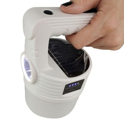 Luminaria Solar Lanterna 2 1 Duplo Led Gancho Pendurar Porta