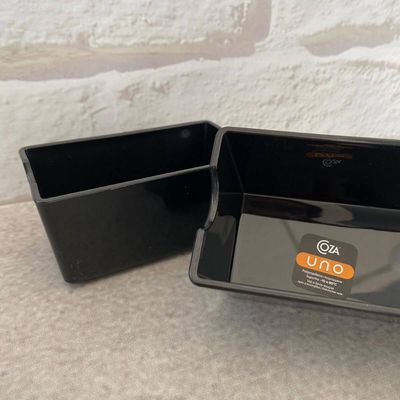 Kit 48 Porta Sachês Pretos Molhos Chá Açúcar Sal Lanchonete Padaria Restaurante Uno Coza