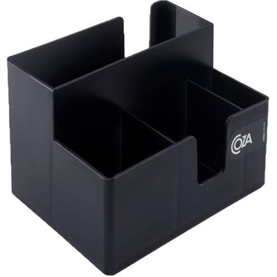 Kit 12 Porta Sachês Guardanapos Açúcar Organizadores Bancada Preto Coza