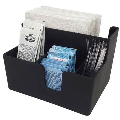 Conjunto 18 Porta Sachês Guardanapos e Açúcar Organizadores Multiusos para Bancada Coza Preto