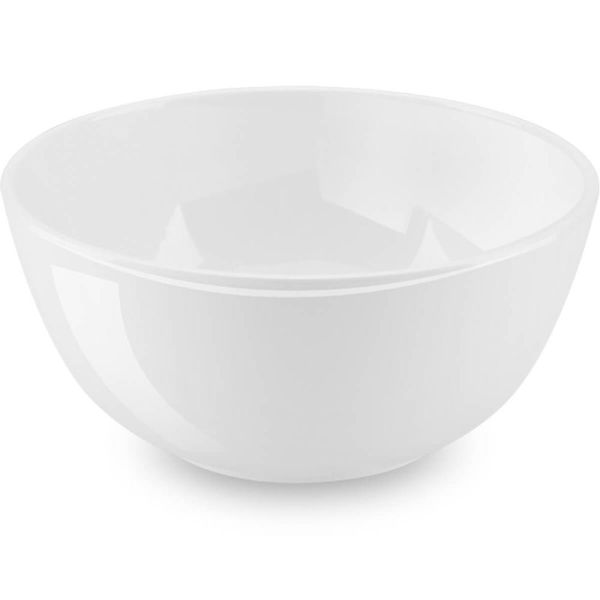 Tigela Saladeira de Melamina Branca 2,2L Round 22x10cm Bowl Redonda para Frutas