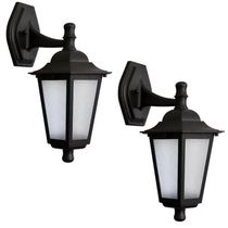 Kit 2 Arandelas Coloniais Luminária Externa Preta Parede Retrô Jardim 20W Bivolt