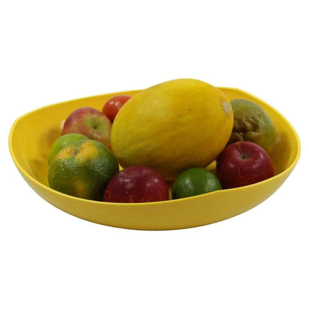 Fruteira de Mesa 3,5L Trio Crippa Bancada Amarelo Porta Frutas Legumes