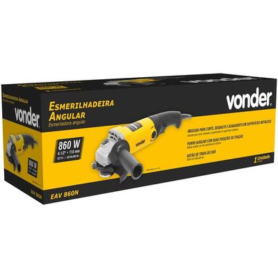 Esmerilhadeira Angular Vonder EAV860N 127V de 50/60 Hz 860W com Acessórios