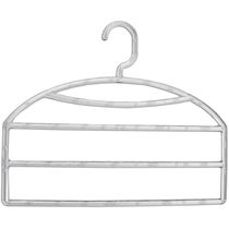 Cabide Triplo para Organizar Calças Calceiro Transparente Closet Guarda Roupas Cinquetti