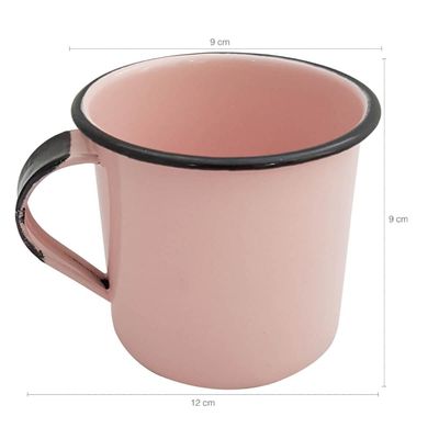 Bule Café Esmaltado 1,25 Litros E 6 Xícaras 400ml Tradicional Rosa