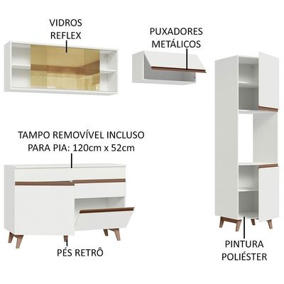 Cozinha Completa Com Armário E Balcão Branco