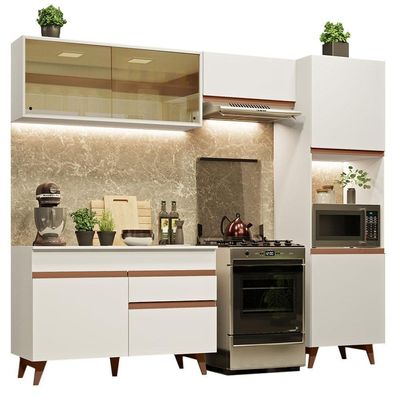 Cozinha Completa Com Armário E Balcão Branco