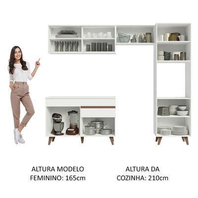 Cozinha Completa Com Armário E Balcão Branco