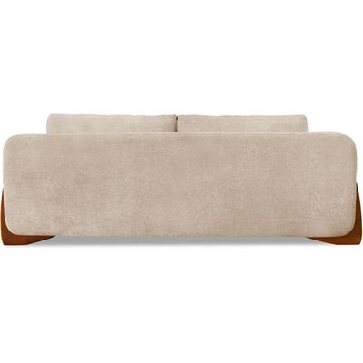 Sofa Jolie 3 Lugares 200cm Pes Boomerang Linho Boucle 3301 Ezz 3301