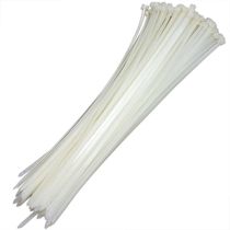 Abraçadeira De Nylon Branco 50 Uni Organizador De Cabos