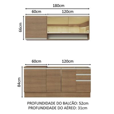 Cozinha Completa 180006 Com Armário E Balcão RusticRustic