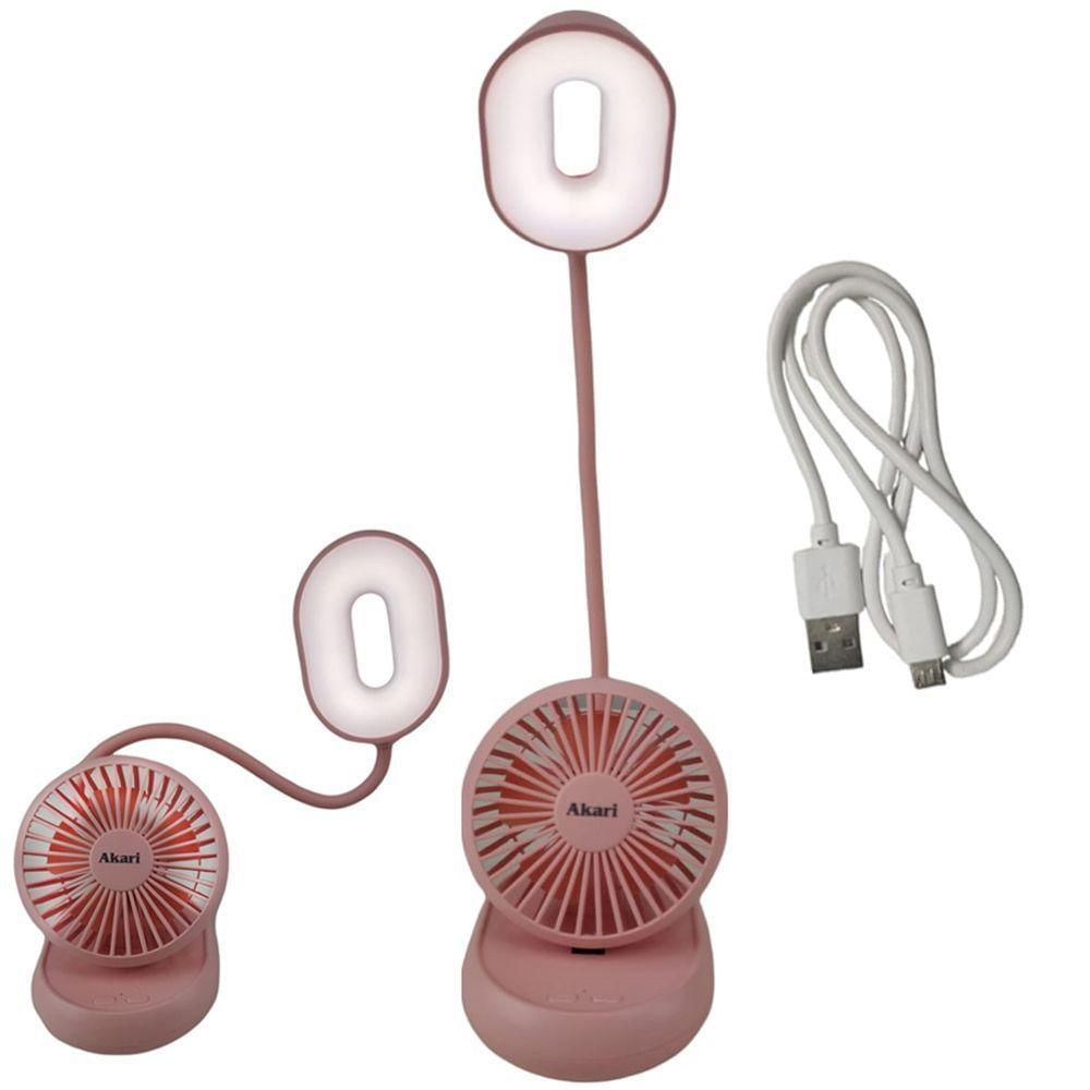 Luminaria Ventilador Led Ajustavel Flexivel 2x1 S/Fio Usb