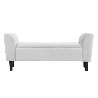 Recamier Bau Malibu 1,60m Suede Branco - Inova Decor