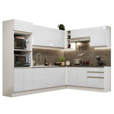 Cozinha Completa 479003 Armário E Balcão Branco Brilho