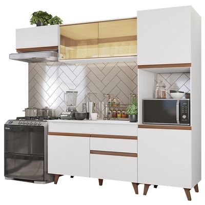 Cozinha Completa 250003 Com Armário E Balcão Branco Branco