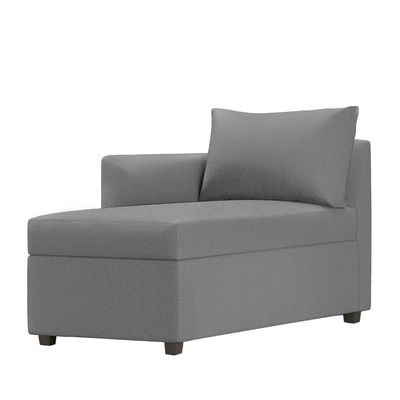Recamier Divã Londres 140cm Linho Cinza - Inova Decor