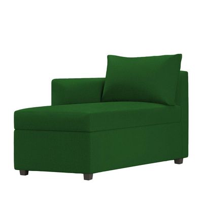 Recamier Divã Londres 140cm Suede Verde - Inova Decor