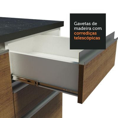 Cozinha Completa 310001 Com Armário E Balcão Branco/Rustic
