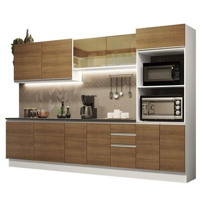 Cozinha Completa 310001 Com Armário E Balcão Branco/Rustic