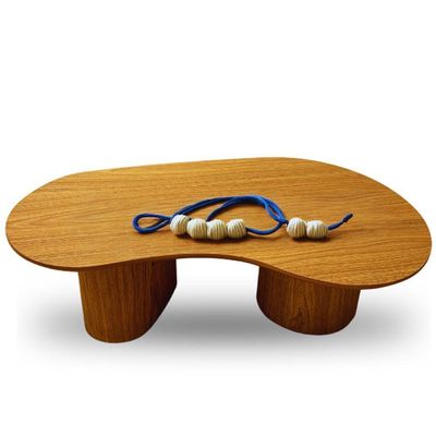 Mesa De Centro Orgânica Bean 90x60cm Freijo